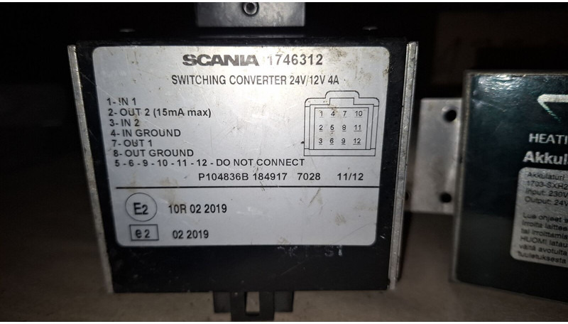 Spheros Converter 24V/12V 4A Scania - Electrical system: picture 1 Spheros Converter 24V/12V 4A Scania - Electrical system: picture 1