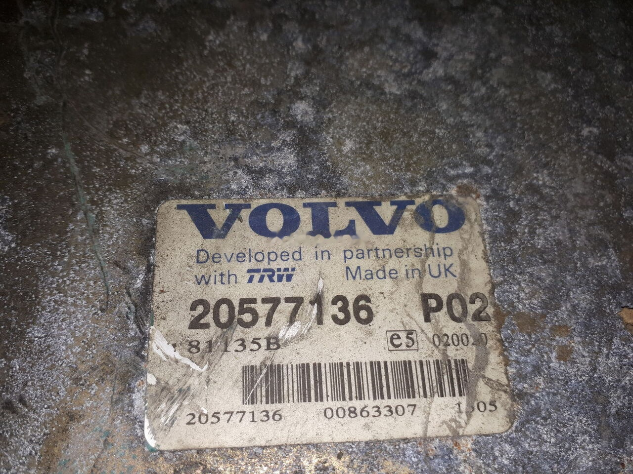 Volvo 20995091 P02. 20577136 P02 20582962 P05. 600581 Volvo - ECU for Bus: picture 2 Volvo 20995091 P02. 20577136 P02 20582962 P05. 600581 Volvo - ECU for Bus: picture 2