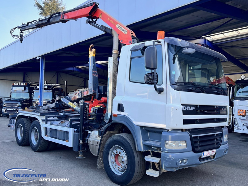 DAF CF 85.410 6x4 Steel springs, Palfinger PK 16001, Palift - Hook lift truck, Crane truck: picture 1 DAF CF 85.410 6x4 Steel springs, Palfinger PK 16001, Palift - Hook lift truck, Crane truck: picture 1