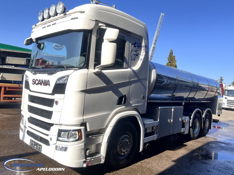 Scania R580 V8 NGS Retarder, 15500 Liter Milk - Milch - Stainless steel - Edelstahl - Tank truck: picture 3 Scania R580 V8 NGS Retarder, 15500 Liter Milk - Milch - Stainless steel - Edelstahl - Tank truck: picture 3