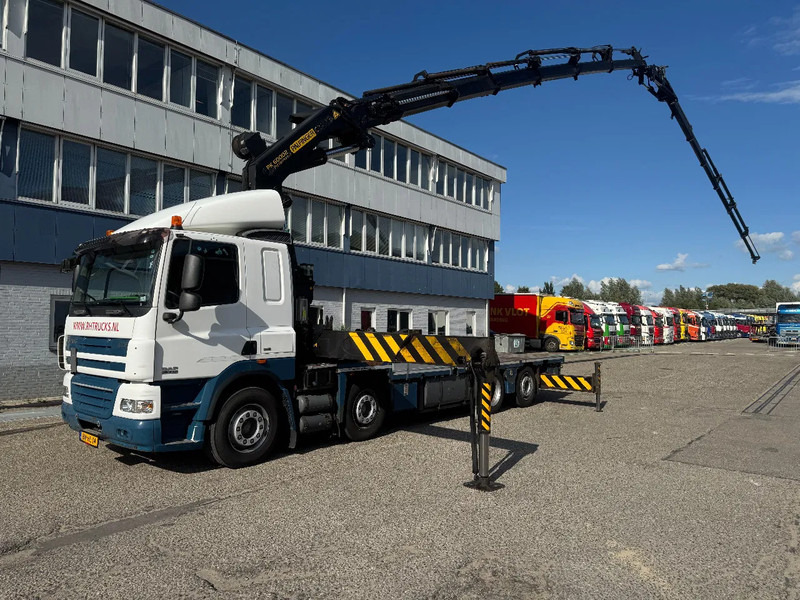 DAF CF 85.410 8X2 EURO 5 PALFINGER PK60002 + FLY JIB + REMOTE + TWISTLOCKS - Dropside/ Flatbed truck, Crane truck: picture 1 DAF CF 85.410 8X2 EURO 5 PALFINGER PK60002 + FLY JIB + REMOTE + TWISTLOCKS - Dropside/ Flatbed truck, Crane truck: picture 1
