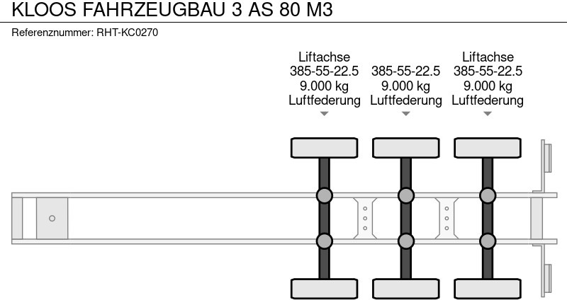 Tipper semi-trailer KLOOS FAHRZEUGBAU 3 AS 80 M3: picture 12