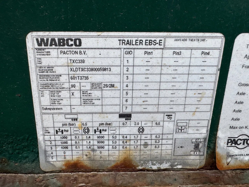 Container transporter/ Swap body semi-trailer Pacton T3-007 TXC339 3X SAF AXLE: picture 13 Container transporter/ Swap body semi-trailer Pacton T3-007 TXC339 3X SAF AXLE: picture 13