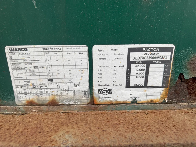 Container transporter/ Swap body semi-trailer Pacton T3-007 TXC339 3X SAF AXLE: picture 11 Container transporter/ Swap body semi-trailer Pacton T3-007 TXC339 3X SAF AXLE: picture 11