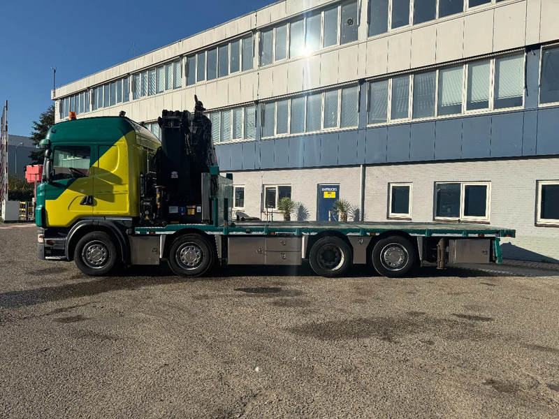 Dropside/ Flatbed truck, Crane truck Scania G440 8X2 EURO 6 HMF 8520 + REMOTE CONTROL TWISTLOCKS: picture 14