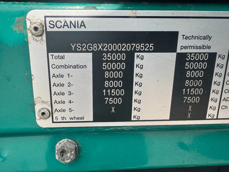 Dropside/ Flatbed truck, Crane truck Scania G440 8X2 EURO 6 HMF 8520 + REMOTE CONTROL TWISTLOCKS: picture 17