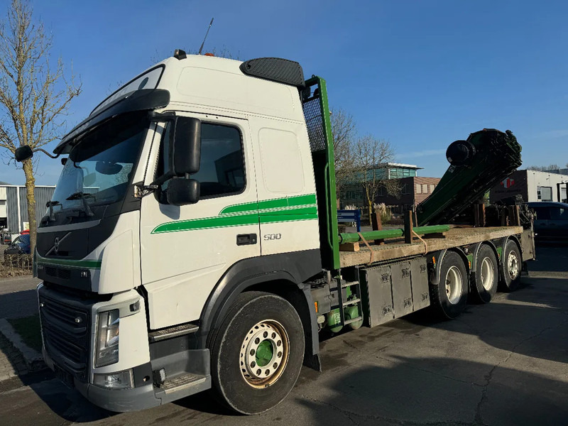 Dropside/ Flatbed truck, Crane truck Volvo FM 500 8X4 HIAB 288 + REMOTE CONTROL 5TH + 6TH FUNCTION: picture 13