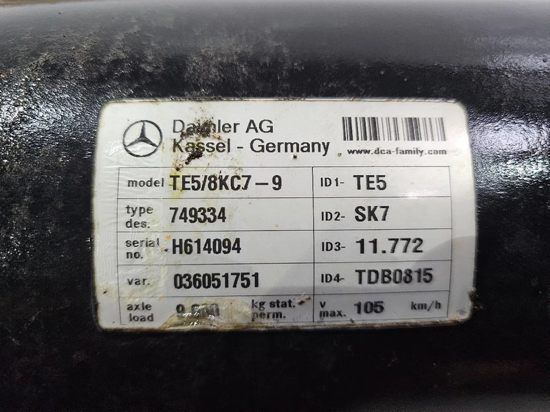 Drive shaft for Truck Mercedes-Benz TE5/8KC7-9: picture 8 Drive shaft for Truck Mercedes-Benz TE5/8KC7-9: picture 8