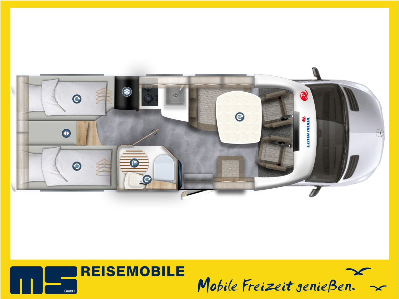 Eura Mobil PROFILA T 696 EB /MONDIAL S-P. 2025/EINZELBETTEN - Semi-integrated motorhome: picture 2 Eura Mobil PROFILA T 696 EB /MONDIAL S-P. 2025/EINZELBETTEN - Semi-integrated motorhome: picture 2