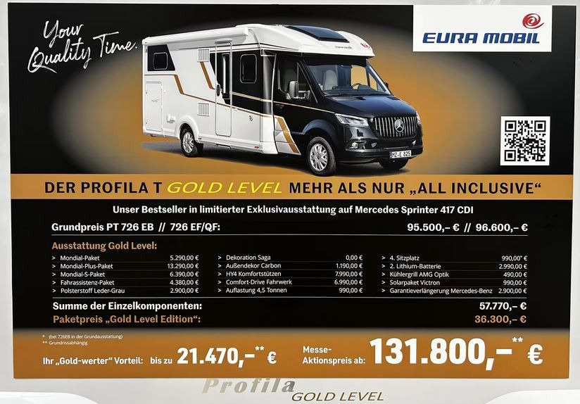 Eura Mobil PROFILA T 726 EB /- 2026 - / GOLD - LEVEL  PAKET - Semi-integrated motorhome: picture 1 Eura Mobil PROFILA T 726 EB /- 2026 - / GOLD - LEVEL  PAKET - Semi-integrated motorhome: picture 1