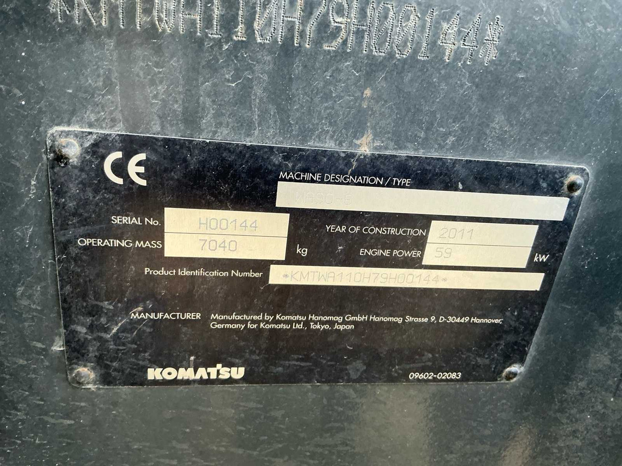 2011 KOMATSU FASTRAC WA90 SHOVEL - Wheel loader: picture 5 2011 KOMATSU FASTRAC WA90 SHOVEL - Wheel loader: picture 5