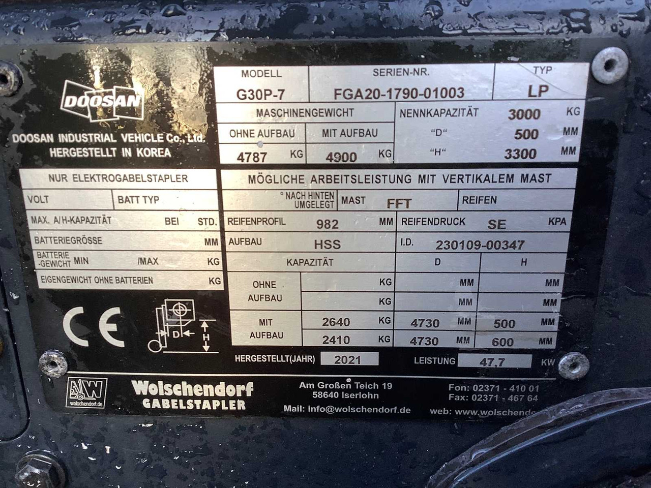 DOOSAN - 2021 - G30P-7 LP - FORKLIFT - Forklift: picture 3 DOOSAN - 2021 - G30P-7 LP - FORKLIFT - Forklift: picture 3