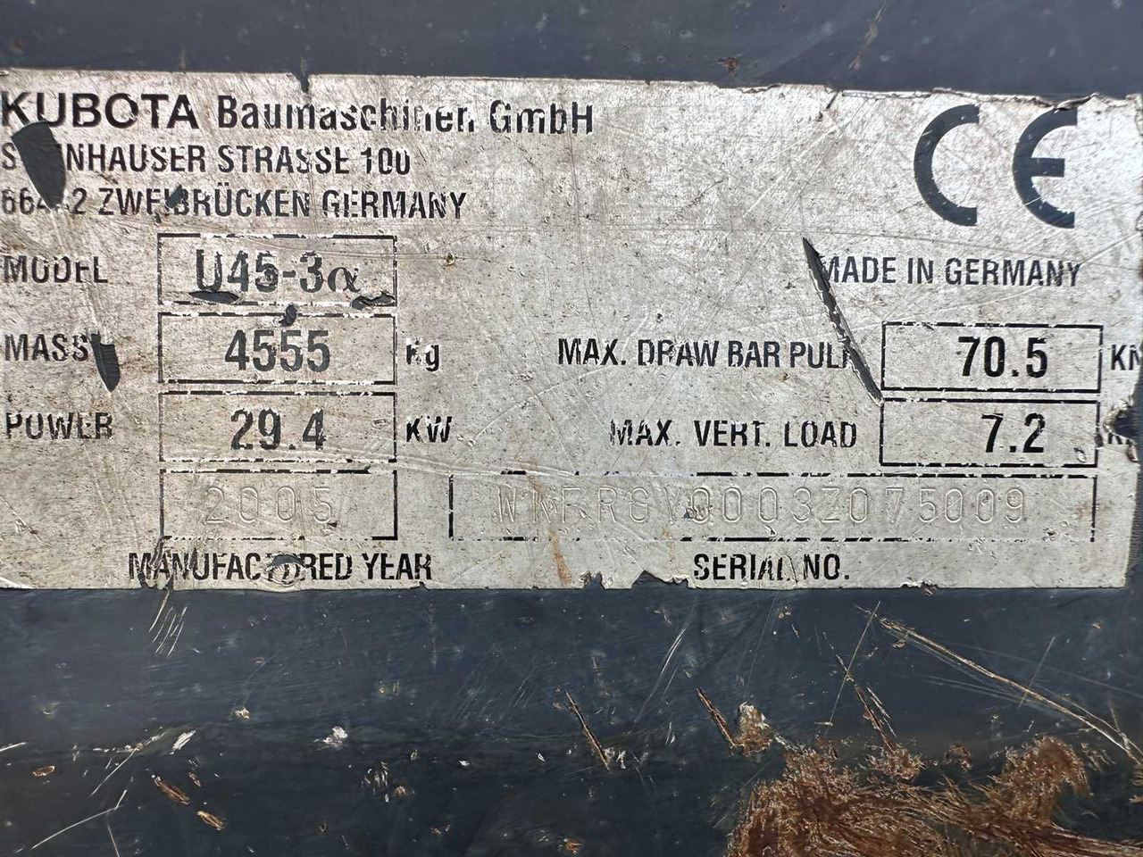 Excavator KUBOTA - 2005 - U45 - 3 - MIDI EXCAVATOR: picture 17
