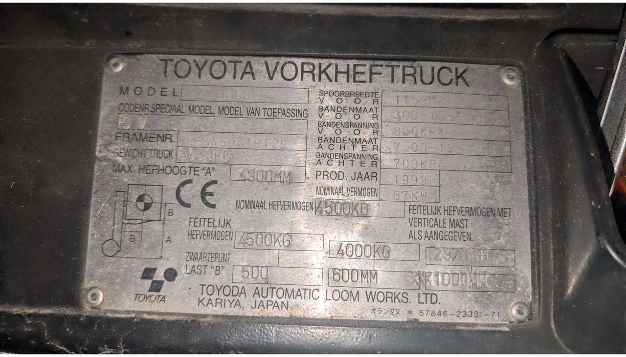 TOYOTA 02-7FG40 FORKLIFT TRUCK - Forklift: picture 5 TOYOTA 02-7FG40 FORKLIFT TRUCK - Forklift: picture 5