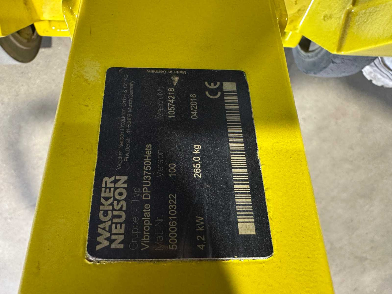 Vibratory plate Wacker Neuson DPU3750: picture 6