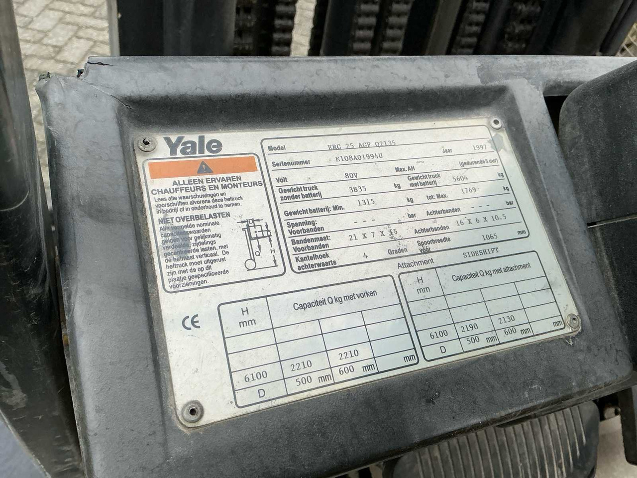 YALE - 1997 - ERC 25 AFG - FORKLIFT TRUCK - Forklift: picture 4 YALE - 1997 - ERC 25 AFG - FORKLIFT TRUCK - Forklift: picture 4