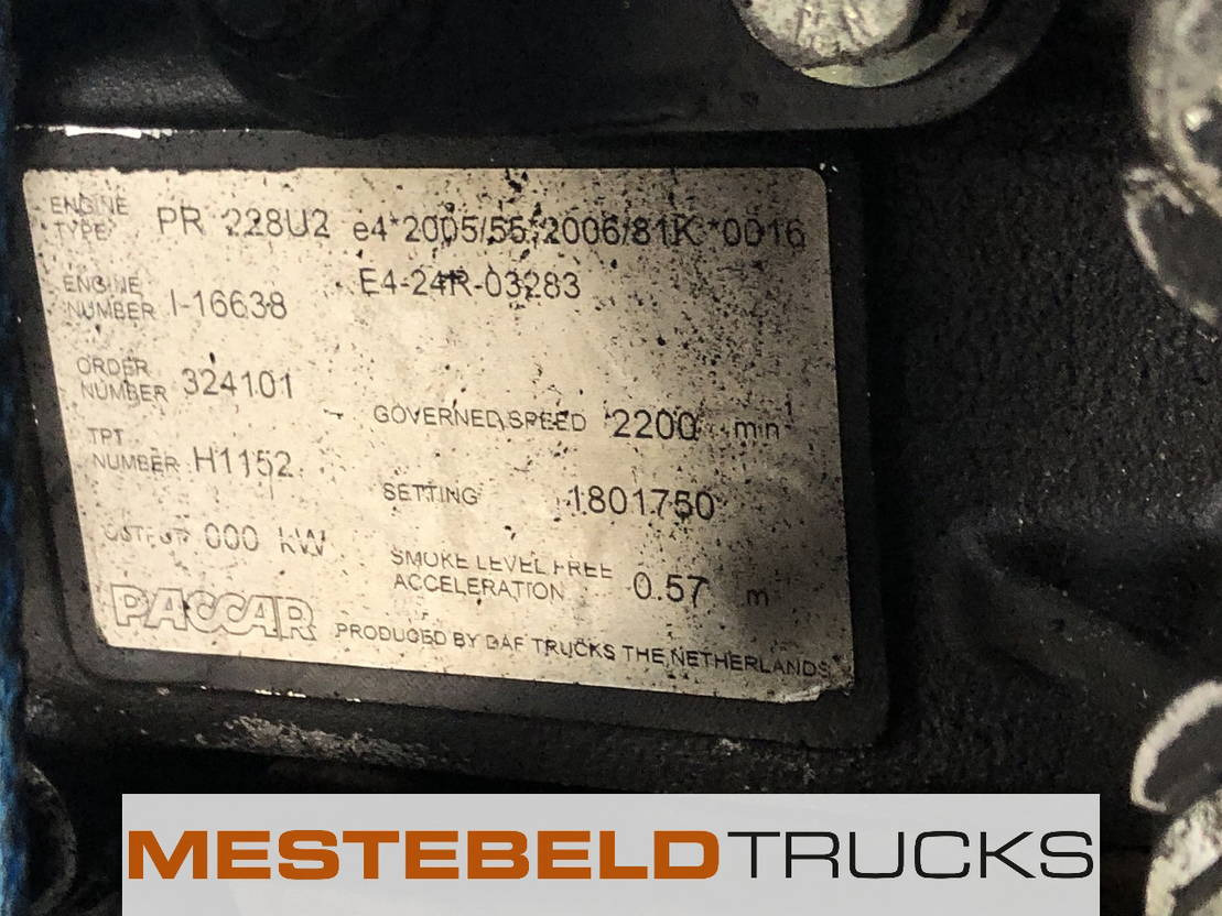 DAF Motor PR 228 U2 EEV - Engine for Truck: picture 5 DAF Motor PR 228 U2 EEV - Engine for Truck: picture 5