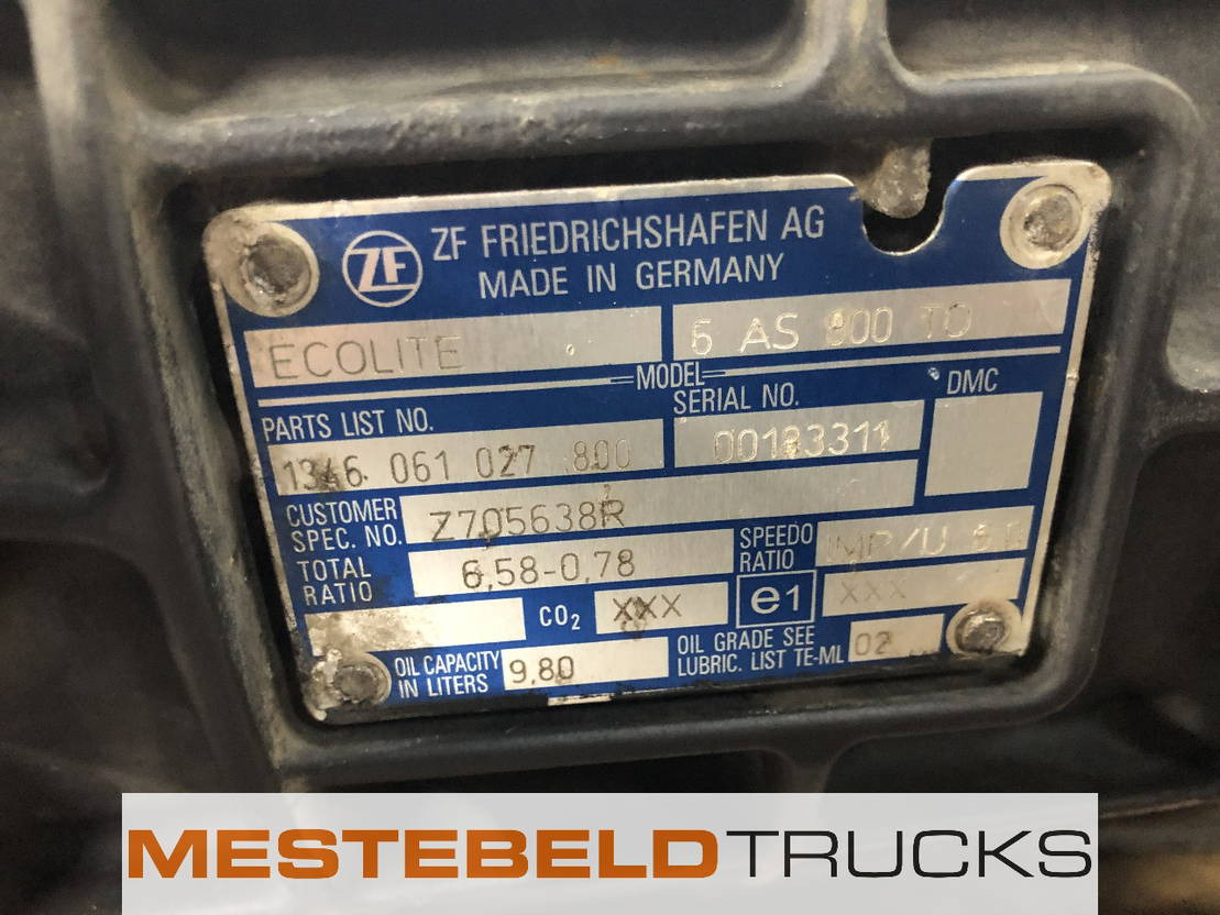 DAF Versnellingsbak 6 AS 800 TO - Gearbox and parts for Truck: picture 5 DAF Versnellingsbak 6 AS 800 TO - Gearbox and parts for Truck: picture 5