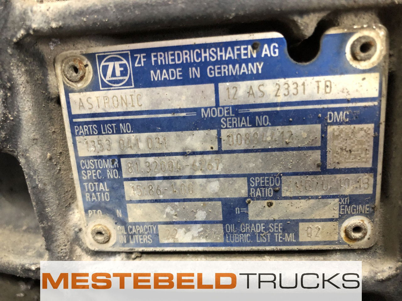 MAN Versnellingsbak 12 AS 2331 TD + IT3 - Gearbox and parts for Truck: picture 5 MAN Versnellingsbak 12 AS 2331 TD + IT3 - Gearbox and parts for Truck: picture 5