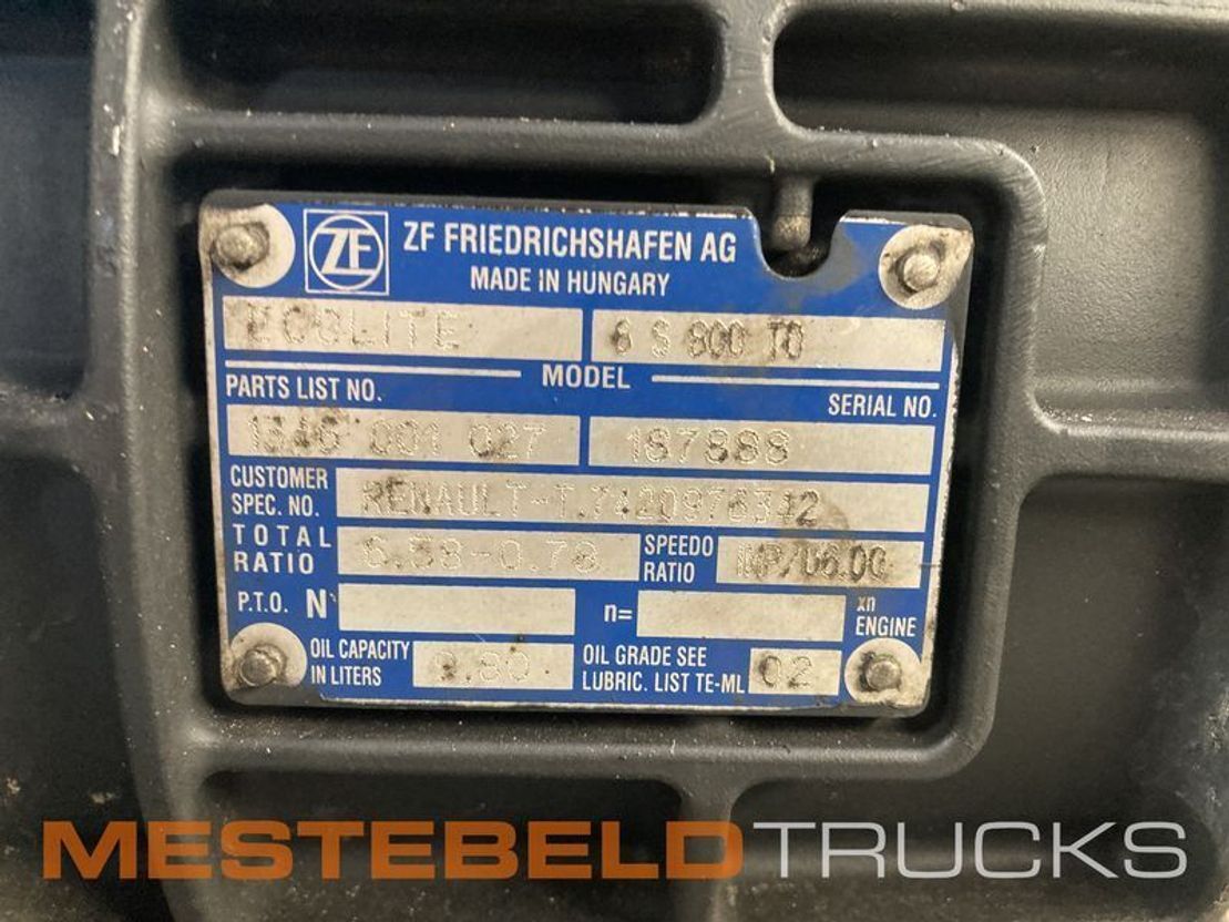Renault Versnellingsbak 6 S 800 TO - Gearbox for Truck: picture 3 Renault Versnellingsbak 6 S 800 TO - Gearbox for Truck: picture 3