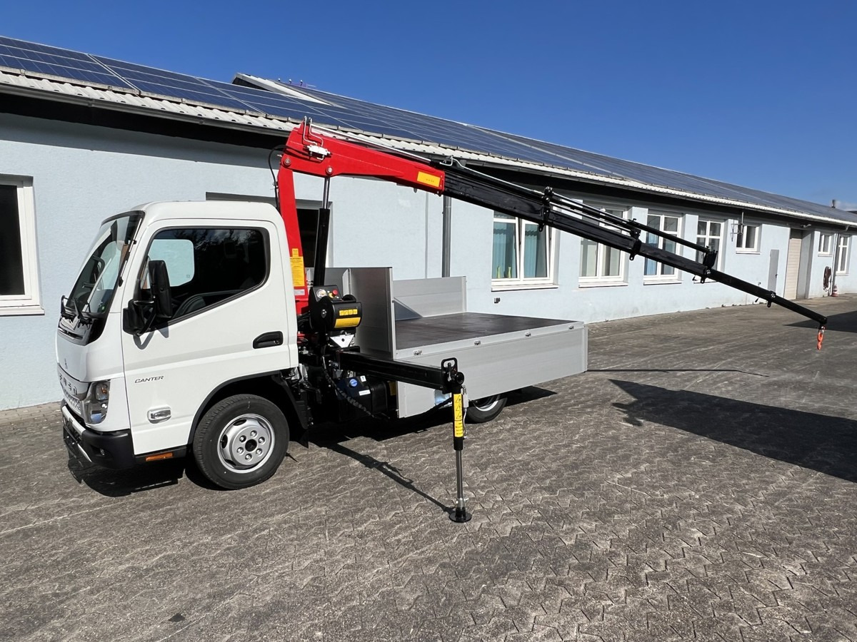 New Flatbed van FUSO 3S15 Alu Pritsche Ladekran 34S 3 x hydr.: picture 6