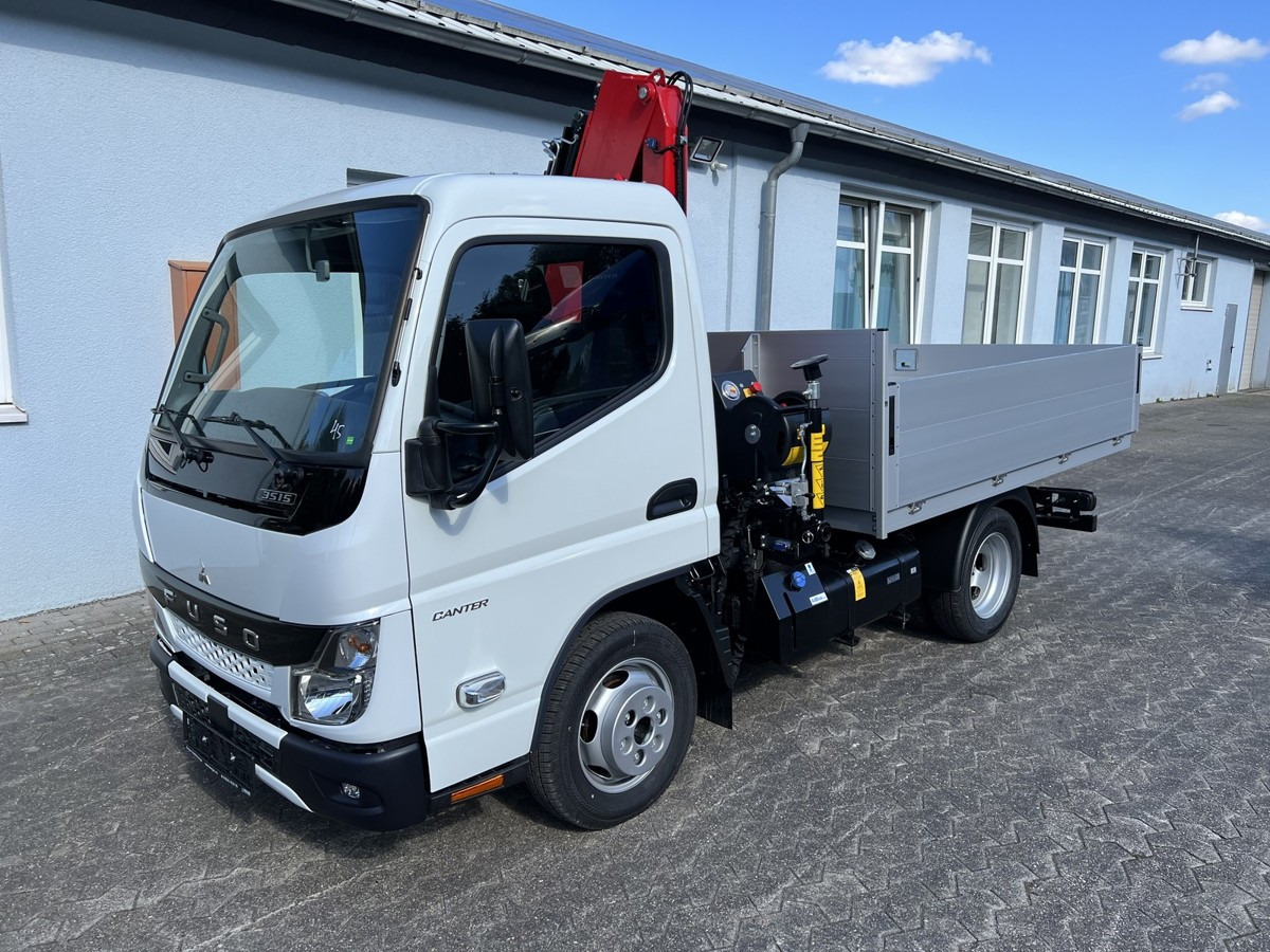 New Flatbed van FUSO 3S15 Alu Pritsche Ladekran 34S 3 x hydr.: picture 17