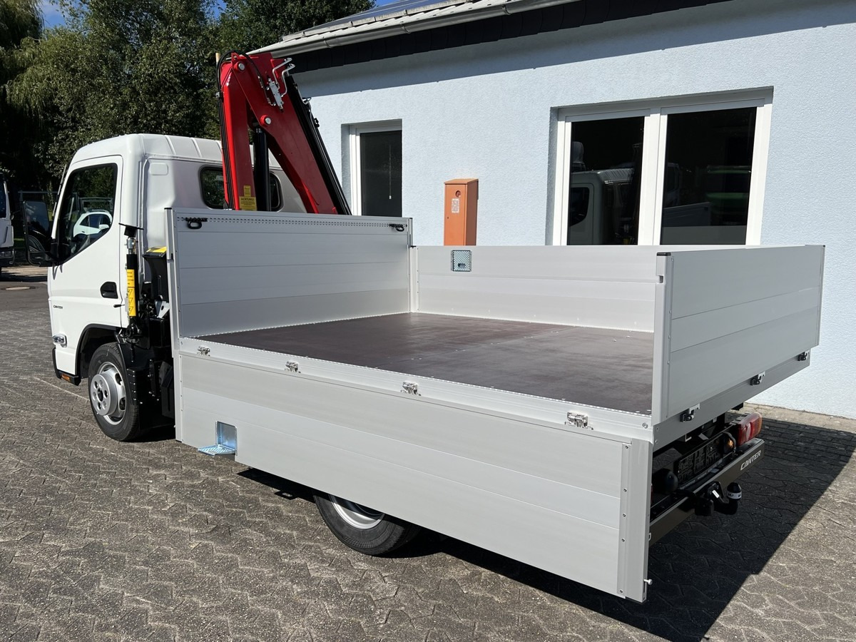 New Flatbed van FUSO 3S15 Alu Pritsche Ladekran 34S 3 x hydr.: picture 12