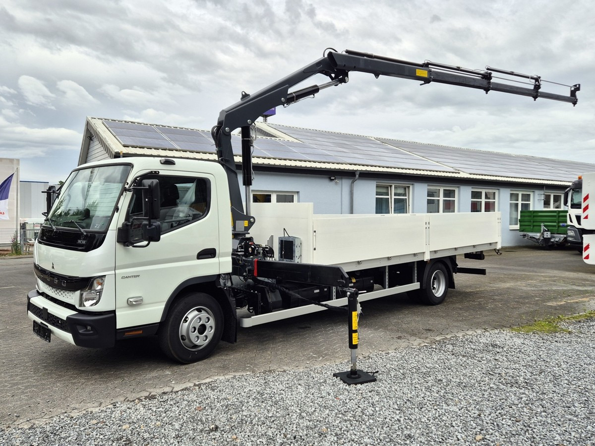 FUSO FUSO 9C18 Canter Alu Pritsche 5.5m Kran 3x hydr. - Flatbed van: picture 1 FUSO FUSO 9C18 Canter Alu Pritsche 5.5m Kran 3x hydr. - Flatbed van: picture 1