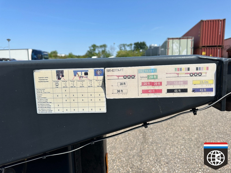 D-Tec FLEXITRAILER LIFT AXLE - DISKBRAKES - 20/30/40/45 HC - CONCOURSTAAT - Container transporter/ Swap body semi-trailer: picture 5 D-Tec FLEXITRAILER LIFT AXLE - DISKBRAKES - 20/30/40/45 HC - CONCOURSTAAT - Container transporter/ Swap body semi-trailer: picture 5