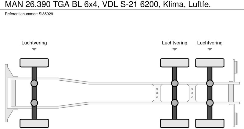 Hook lift truck MAN 26.390 TGA BL 6x4, VDL S-21 6200, Klima, Luftfe.: picture 20 Hook lift truck MAN 26.390 TGA BL 6x4, VDL S-21 6200, Klima, Luftfe.: picture 20