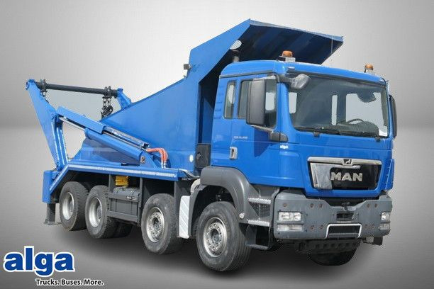 MAN 41.480 TGS 8x4, gr. Federpaket, 37tkm, 4-Achser - Skip loader truck: picture 1 MAN 41.480 TGS 8x4, gr. Federpaket, 37tkm, 4-Achser - Skip loader truck: picture 1