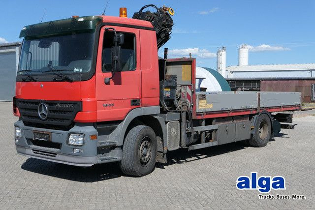 Mercedes-Benz 1844 L Actros 4x2, Hiab 144E-3, Funk, Voll-Luft - Dropside/ Flatbed truck, Crane truck: picture 1 Mercedes-Benz 1844 L Actros 4x2, Hiab 144E-3, Funk, Voll-Luft - Dropside/ Flatbed truck, Crane truck: picture 1