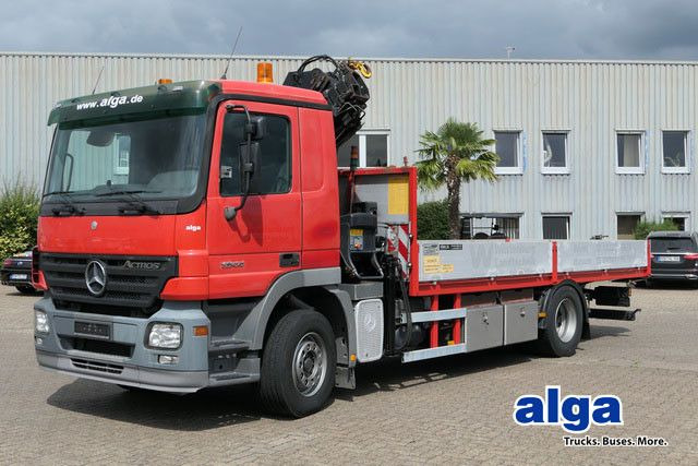 Mercedes-Benz 1844 L Actros 4x2, Hiab 144E-3, Funk, Voll-Luft - Dropside/ Flatbed truck, Crane truck: picture 1 Mercedes-Benz 1844 L Actros 4x2, Hiab 144E-3, Funk, Voll-Luft - Dropside/ Flatbed truck, Crane truck: picture 1