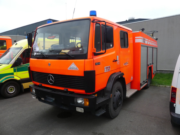 Camion de pompier Mercedes-Benz 1124F (1996-31.393 km) - Fire truck: picture 1 Camion de pompier Mercedes-Benz 1124F (1996-31.393 km) - Fire truck: picture 1