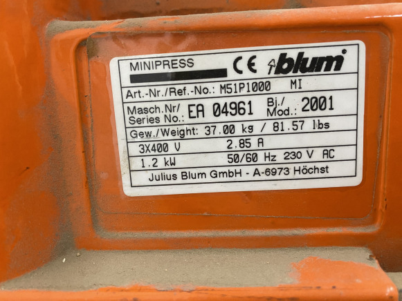 Perceuses multibroches BLUM MZK 1000 - Metalworking machinery: picture 3 Perceuses multibroches BLUM MZK 1000 - Metalworking machinery: picture 3