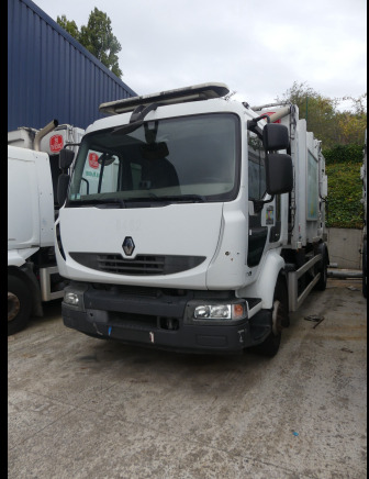 REF:8402 - Camion poubelle Renault Midlum (2013-147.276 km)(VIN:VF644AHL000007224) - Garbage truck: picture 1 REF:8402 - Camion poubelle Renault Midlum (2013-147.276 km)(VIN:VF644AHL000007224) - Garbage truck: picture 1