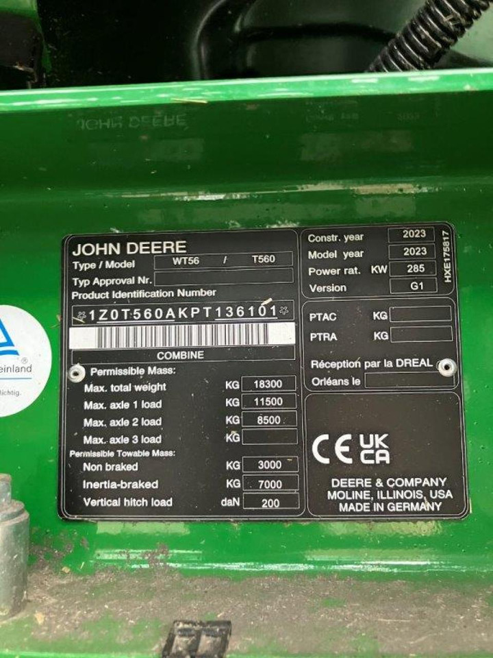 Combine harvester John Deere T560: picture 13