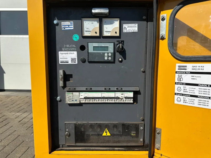 Atlas-Copco QAS 20 Kubota Leroy Somer 20 kVA Silent Rental generatorrset Stage 3A - Generator set: picture 3 Atlas-Copco QAS 20 Kubota Leroy Somer 20 kVA Silent Rental generatorrset Stage 3A - Generator set: picture 3