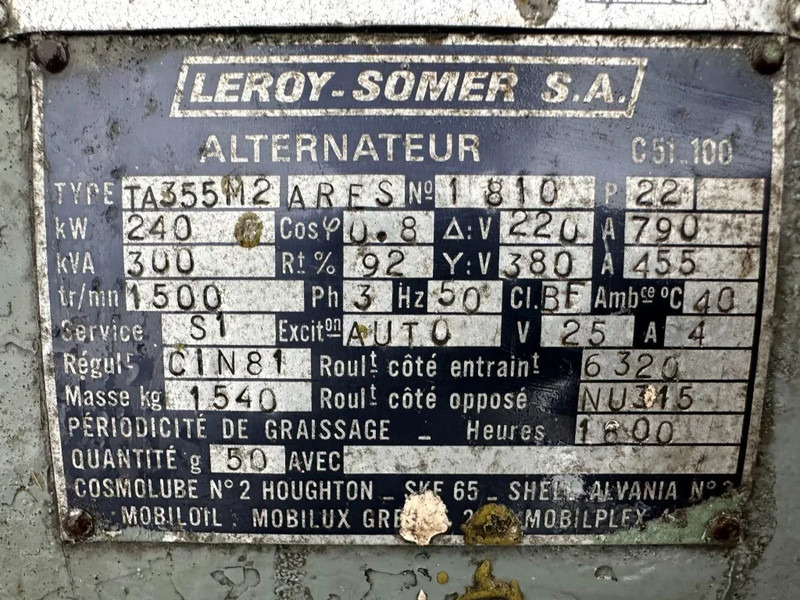 Baudouin Leroy Somer 300 kVA noodstroom generatorset ex Emergency - Generator set: picture 4 Baudouin Leroy Somer 300 kVA noodstroom generatorset ex Emergency - Generator set: picture 4