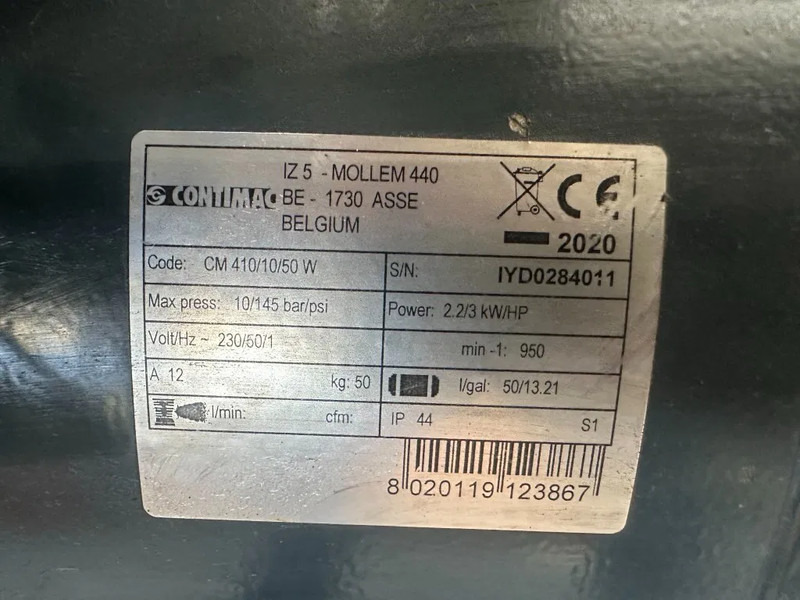COMPRESSOR Contimac CM410/10/50W 3 PK 400 L / min 10 Bar Elektrische Zuigercompressor - Air compressor: picture 3 COMPRESSOR Contimac CM410/10/50W 3 PK 400 L / min 10 Bar Elektrische Zuigercompressor - Air compressor: picture 3