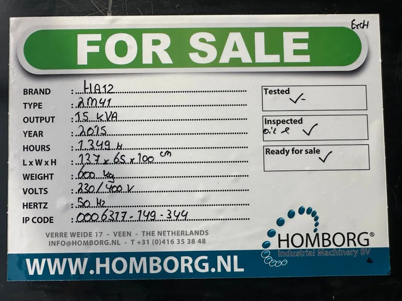 Generator set Hatz 2M41 15 kVA generatorset: picture 12