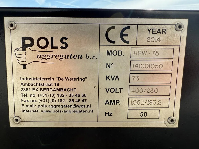 Iveco FPT Himoinsa Mecc Alte Spa 75 kVA generatorset - Generator set: picture 4 Iveco FPT Himoinsa Mecc Alte Spa 75 kVA generatorset - Generator set: picture 4