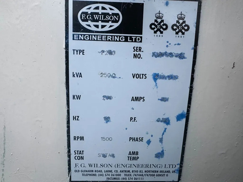 Perkins 2006 TG2A FG Wilson Stamford 250 kVA Silent generatorset - Generator set: picture 5 Perkins 2006 TG2A FG Wilson Stamford 250 kVA Silent generatorset - Generator set: picture 5