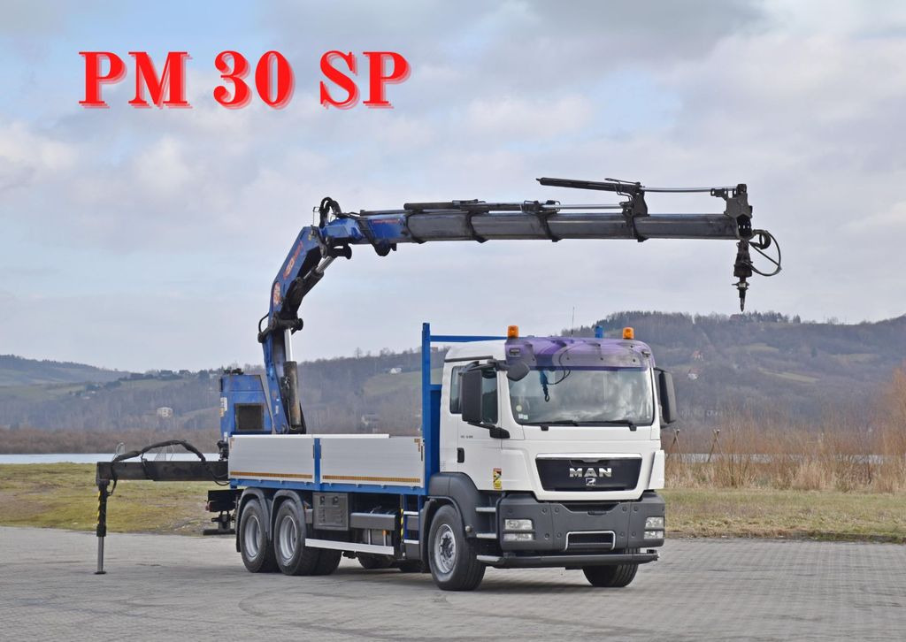 MAN TGS 26.360*PRITSCHE 6,60m * PM 30 SP / FUNK *6x4 - Crane truck: picture 1 MAN TGS 26.360*PRITSCHE 6,60m * PM 30 SP / FUNK *6x4 - Crane truck: picture 1