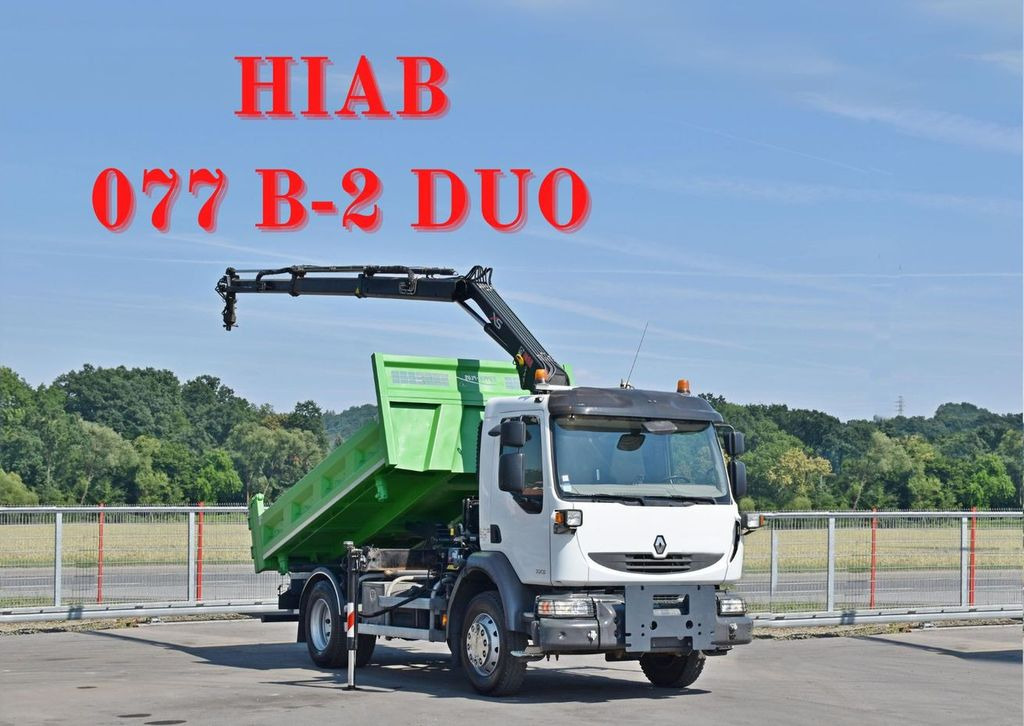 Renault MIDLUM 220 DXI *KIPPER 3,80m *HIAB 077 B-2 DUO - Crane truck, Tipper: picture 1 Renault MIDLUM 220 DXI *KIPPER 3,80m *HIAB 077 B-2 DUO - Crane truck, Tipper: picture 1