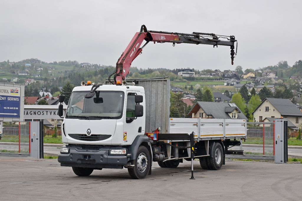 Renault MIDLUM 220 DXI *PRITSCHE 7,35m * KRAN + FUNK - Crane truck, Dropside/ Flatbed truck: picture 2 Renault MIDLUM 220 DXI *PRITSCHE 7,35m * KRAN + FUNK - Crane truck, Dropside/ Flatbed truck: picture 2