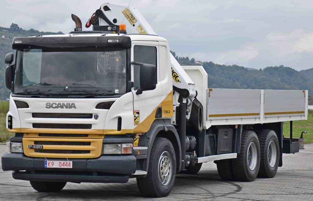 Scania P 420* PRITSCHE 6,40m * PK 29002+FUNK * 6x4 Scania P 420* PRITSCHE 6,40m * PK 29002+FUNK * 6x4 - Crane truck, Dropside/ Flatbed truck: picture 3 Scania P 420* PRITSCHE 6,40m * PK 29002+FUNK * 6x4 Scania P 420* PRITSCHE 6,40m * PK 29002+FUNK * 6x4 - Crane truck, Dropside/ Flatbed truck: picture 3