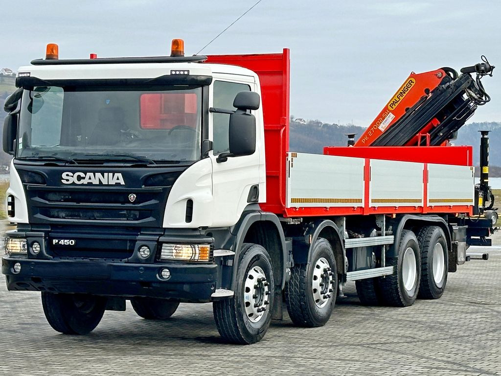 Scania P 450 * PK 27002 - SH + FUNK * 8x4 * TOPZUSTAND - Crane truck, Dropside/ Flatbed truck: picture 4 Scania P 450 * PK 27002 - SH + FUNK * 8x4 * TOPZUSTAND - Crane truck, Dropside/ Flatbed truck: picture 4