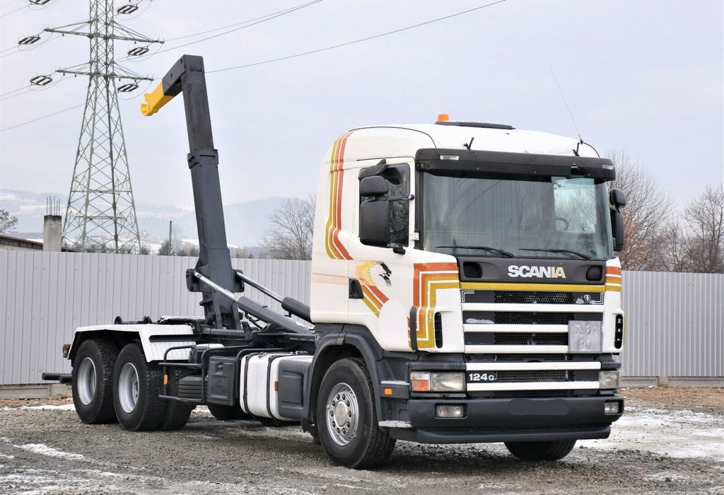 Scania R124 470 Abrollkipper *6x2* Top Zustand ! - Hook lift truck: picture 1 Scania R124 470 Abrollkipper *6x2* Top Zustand ! - Hook lift truck: picture 1