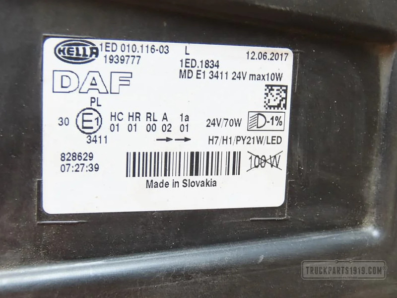 DAF Lighting Koplamp Li. DAF XF 106 - Headlight for Truck: picture 3 DAF Lighting Koplamp Li. DAF XF 106 - Headlight for Truck: picture 3